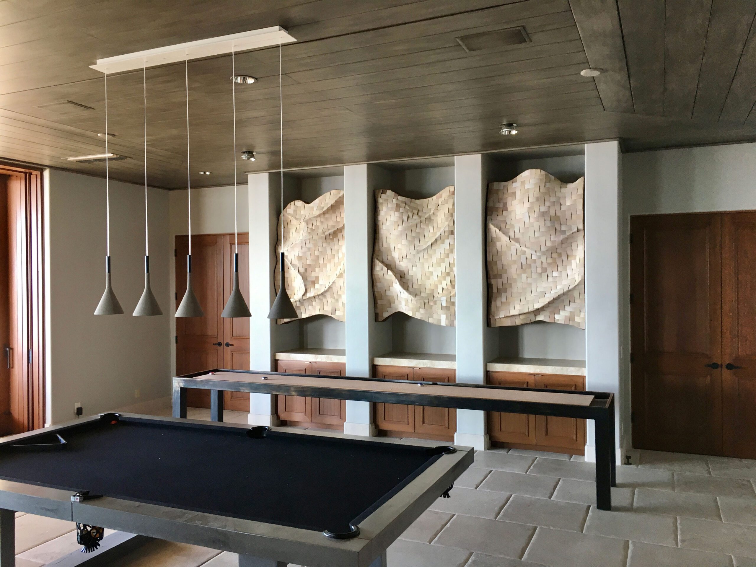 C1 Commission project, white cabin waterfall